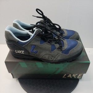 Lake Cycling SPD Women's MTB Shoes MX100W Grey/Blue Size EUR 41 / US 9 Bike Shoe